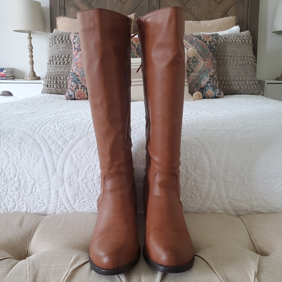 cognac riding boots